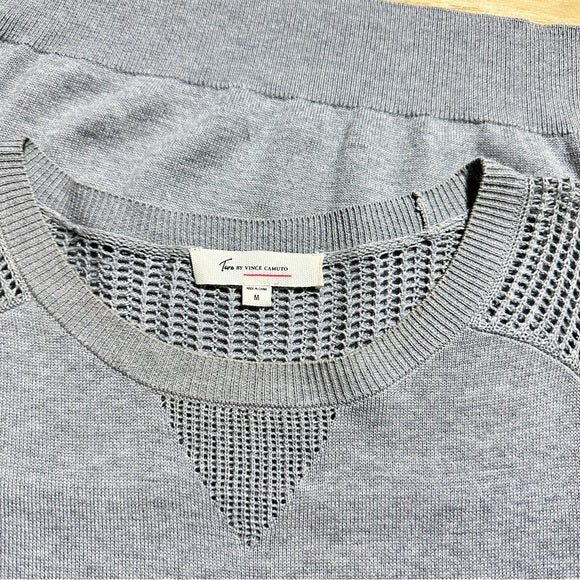 Two By Vince Camuto Women’s Gray Long Sleeve Crew‑Neck Sweater – Size Medium from PanacheProse
