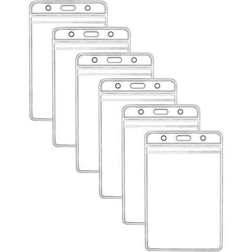 Vertical ID Badge Holders Sealable Waterproof Clear Plastic Holder 6Pieces - Size 2.32×3.46, from PanacheProse