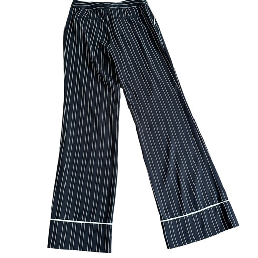 Vince Camino Women’s Striped Black Pinstripe Wide Leg Pants - Size 2 From PanacheProse