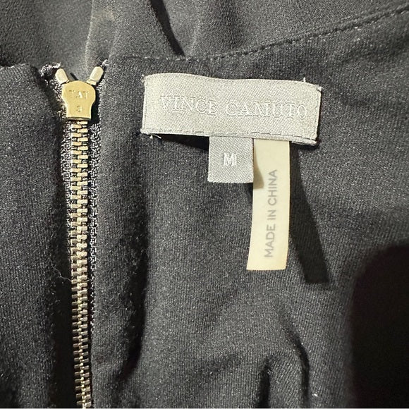 Vince Camuto Black Sleeveless Zipper Back Midi Dress – Size Medium from PanacheProse