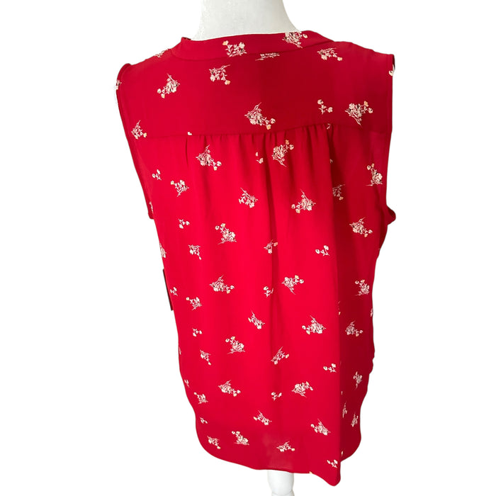 Vince Camuto Red Floral Sleeveless Blouse – Size M & L , from PanacheProse