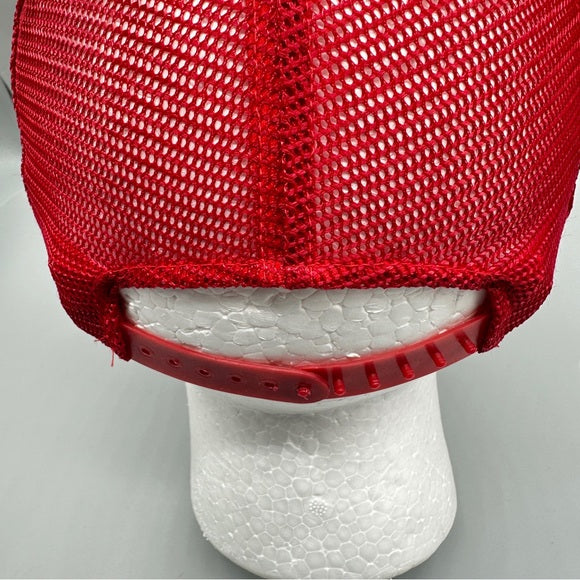Vintage Crills Masonry Trucker Hat – Red Mesh Snapback from PanacheProse