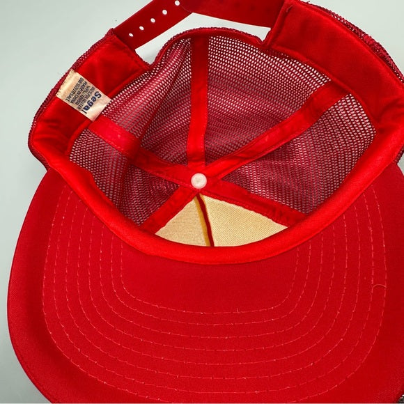 Vintage Crills Masonry Trucker Hat – Red Mesh Snapback from PanacheProse