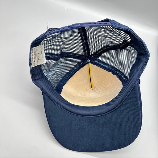 Vintage “DA BOSS Hawaii” Trucker Hat – Navy & Gold Embroidered Snapback from PanacheProse