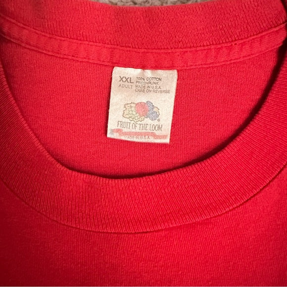 Vintage Fruit of the Loom Graphic Crew Neck Short Sleeve T-Shirt - Size Men’s XXL , from PanacheProse