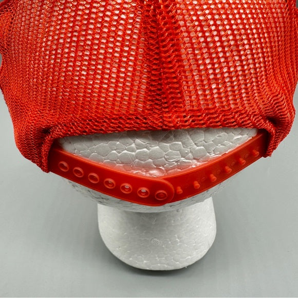 Vintage J. Omar Landis Auction Service Trucker Hat – Red & White Mesh Snapback – One Size from PanacheProse