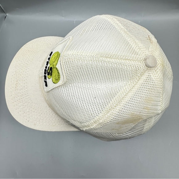 Vintage Steiger Tractors White Mesh Trucker Snapback Hat – Foam Front, Adjustable