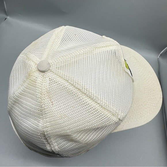 Vintage Steiger Tractors Snapback Hat – White Mesh Foam Cap with Green Logo from PanacheProse