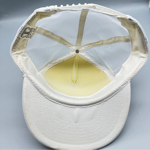 Vintage “We Go the Extra Mile for You” White Trucker Hat – Mesh Snapback – One Size from PanacheProse