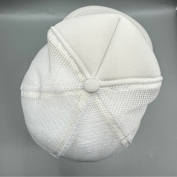 Vintage “We Go the Extra Mile for You” White Trucker Hat – Mesh Snapback – One Size from PanacheProse
