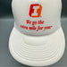 Vintage “We Go the Extra Mile for You” White Trucker Snapback Hat – Mesh Back, Foam Front