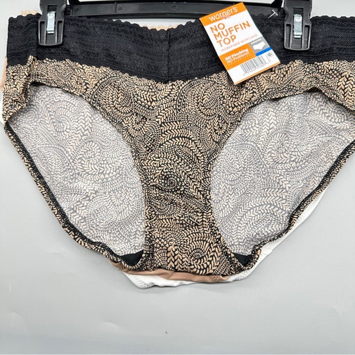 Warner's Women’s Lace Panties 3 Set Floral Brown and Cream - Size XL, from  PanacheProse