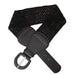Wide Crochet Vegan Leather Belt Black - From PanacheProse