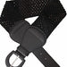 Wide Crochet Vegan Leather Belt Black - From PanacheProse