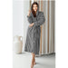 Women Fleece Hooded Adult Solid Color Grey Bathrobes - Size Medium From PanacheProse