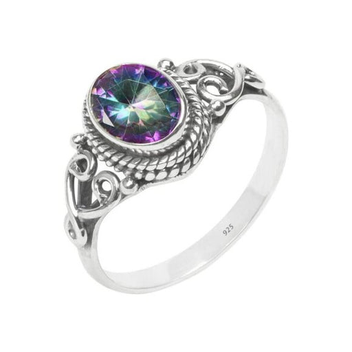 Women Mystic Topaz 925 Sterling Silver Statement Ring - From PanacheProse