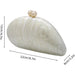 Women White Seashell Chain Shoulder Bag Acrylic Evening Clutch Glitter Party Bag - Brand New | PanacheProse