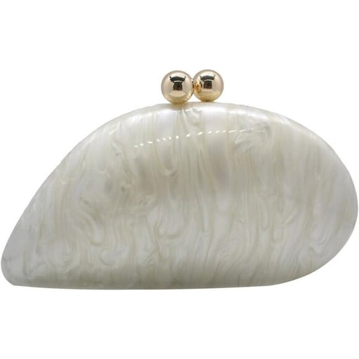 Women White Seashell Chain Shoulder Bag Acrylic Evening Clutch Glitter Party Bag - from  PanacheProse
