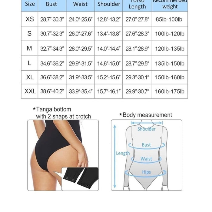 Women's Mock Turtle Neck Long Sleeve Tops Bodysuit - M,L,XL From PanacheProse