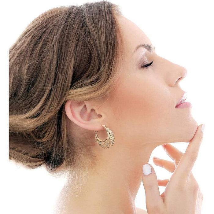 XILAZAB Vintage Women's Gold Filigree Oval Dangle Earrings - From PanacheProse