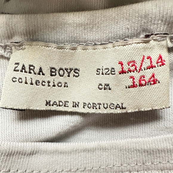 Zara Boys Collection Gray T-Shirt with Star Pattern -  Size  XL, from PanacheProse