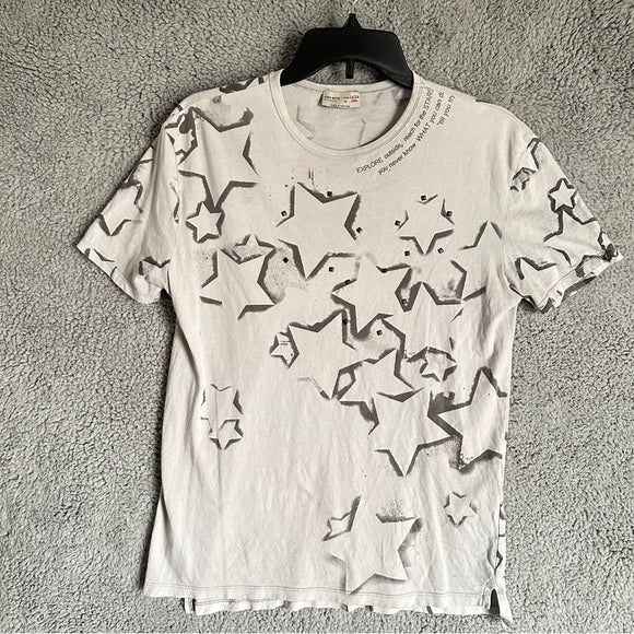 Zara Boys Collection Gray T-Shirt with Star Pattern -  Size  XL, from PanacheProse