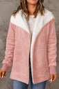 Open Front Long Sleeve Sherpa Jacket