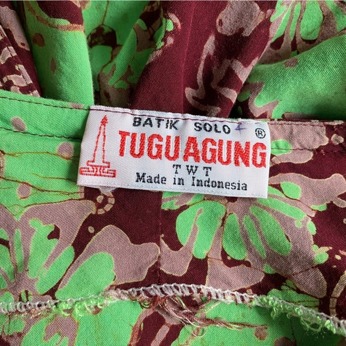 Batik Solo Tuguagung No Size Tag Floral Long Sleeves Sleeveless Belted Dress