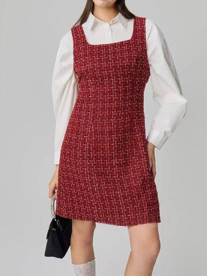 Square Neck Wide Strap Dress