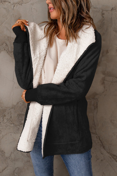 PanacheProse Open Front Long Sleeve Sherpa Jacket