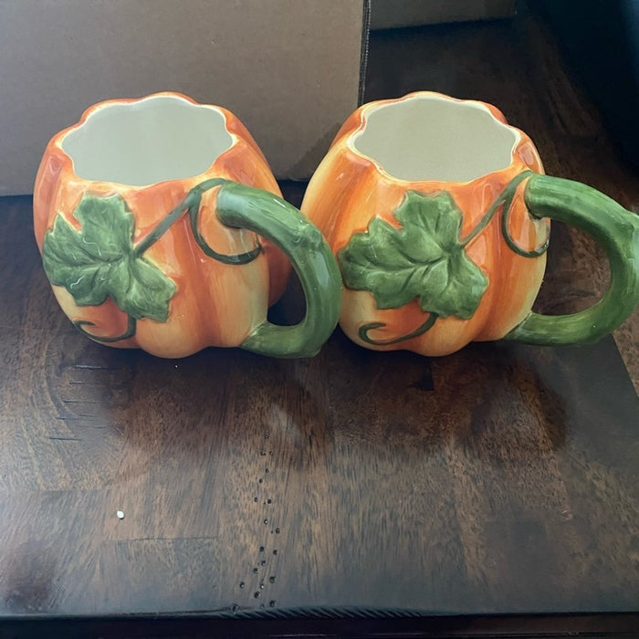 Pumpkin Mug,Set of 2 Lei Yellow One Size⭐️⭐️⭐️⭐️⭐️