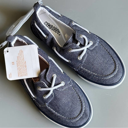 Gymboree Little Boys Size 13 Chambray Canvas Shoes Tennis Flat Sneakers Brand