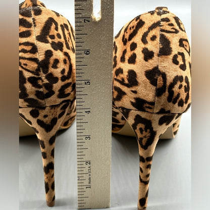 Jolimall Women’s Animal Print Strap Ankle Nasty Gal Heels Size 11