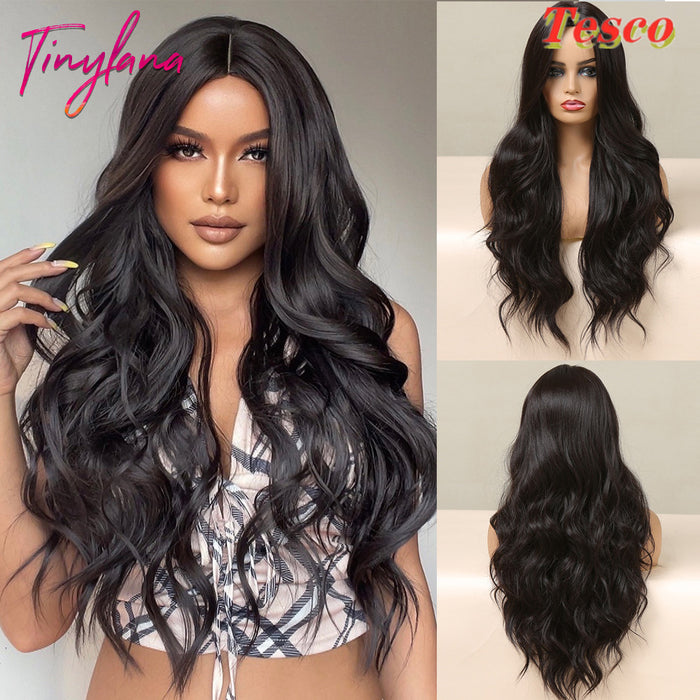 Long Black Wavy Wig for Women – Lightweight, Natural, Easy to Style