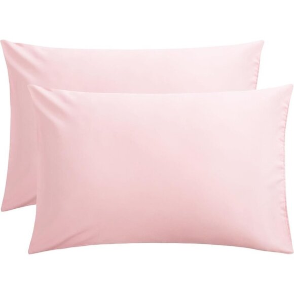 2 Pack Microfiber Queen Pillow Cases, 1800 Super Soft Pillowcases with Envelope