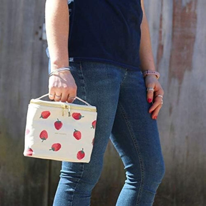 PanacheProse Kate Spade White  Lunch Tote, Thermal Bag Close and Carrying Handle