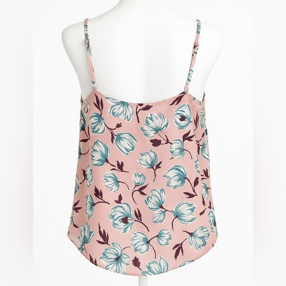 Brand New Honey Punch XS Pink Floral Cami Tank Top | Adjustable Straps