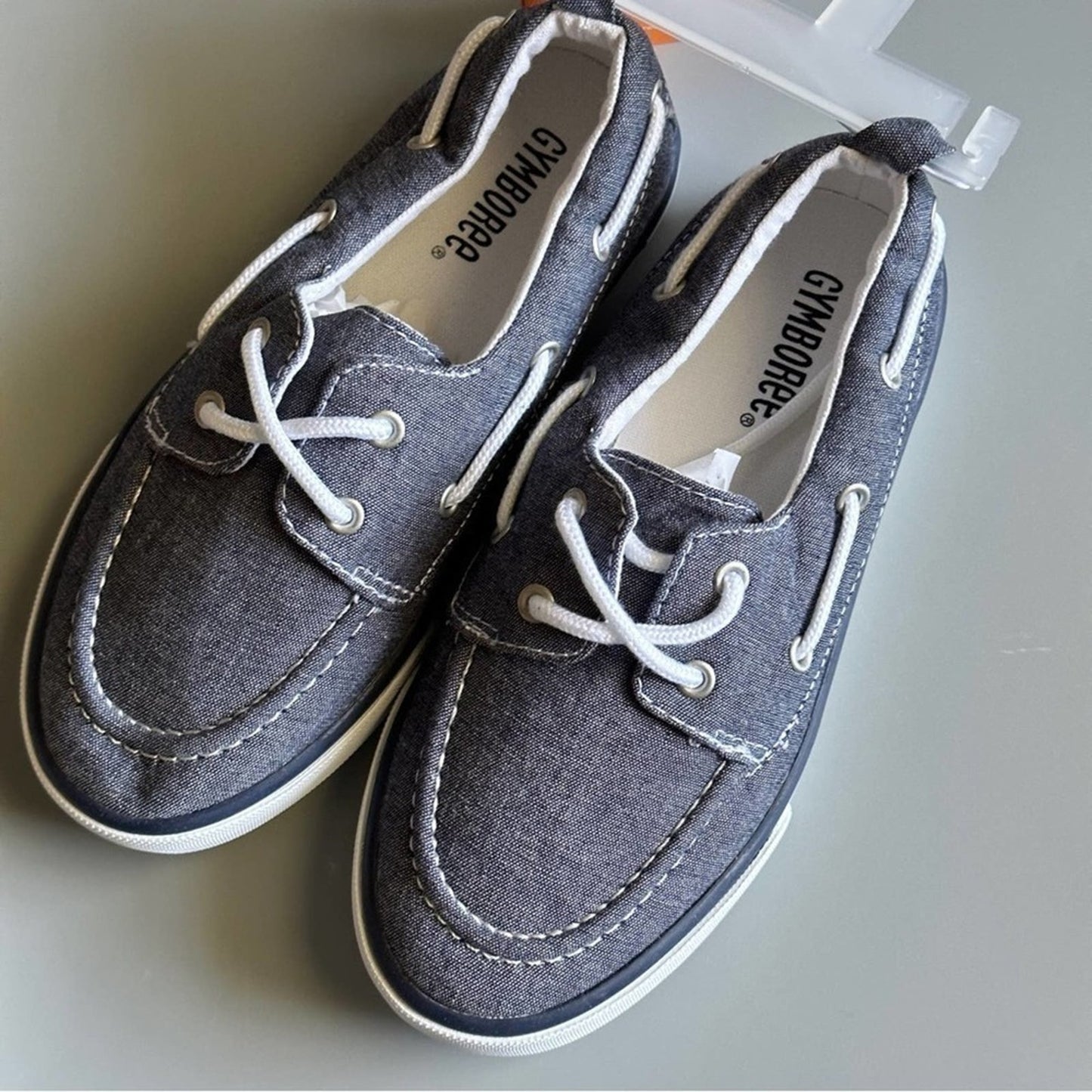 Gymboree Little Boys Size 13 Chambray Canvas Shoes Tennis Flat Sneakers Brand