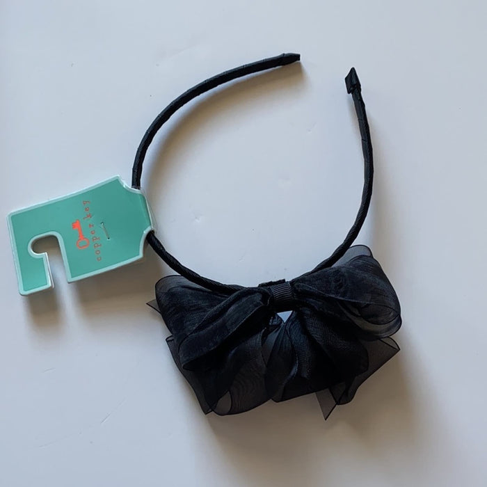 Copper Key Girl’s   Organza Bow Black Headband(Copper Key)