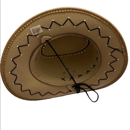 Cowboy UNISEX Brown Brim Hat 3.5” Summer Sun Hats