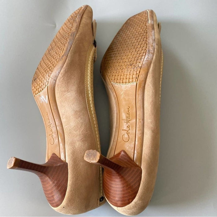 Colethman Size 8.5 Women’s Suede Leather Trim Heel Shoes
