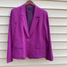 Front view of DN Designs By Danny & Nicole Women's Shawl Collar Jacket, featuring the single button.