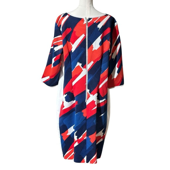 Pre-Loved Sandra Darren Abstract Print Dress – Size 18W
