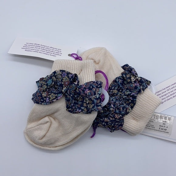 2 Pack Edge hill Collection Liberty London ivory Size XS(0-4) Socks