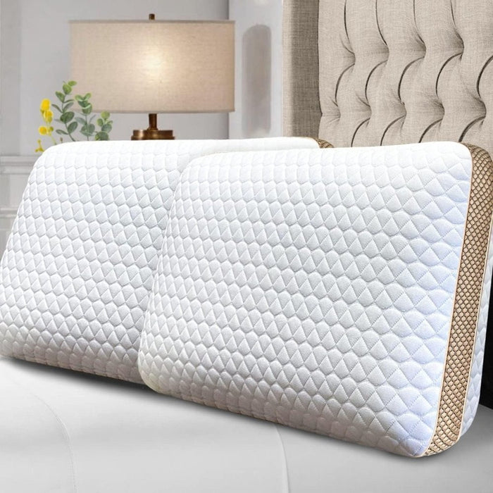 Orthopedic Bed Pillows Memory Foam Pillow Standard/Queen Size M, Firm Pillow for Sleeping, Orthopedic