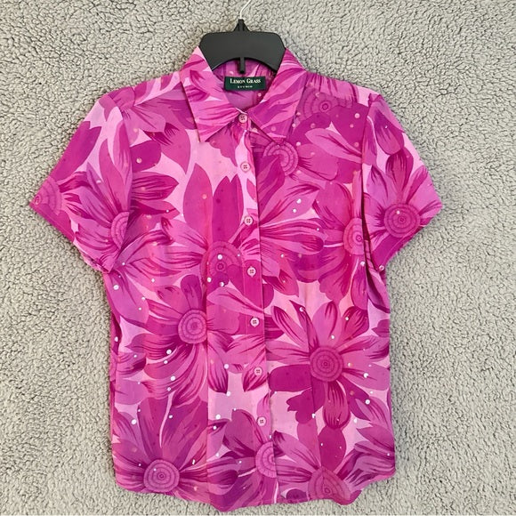 Lemon Grass Studio Women’s Short Sleeve Shirt Size S