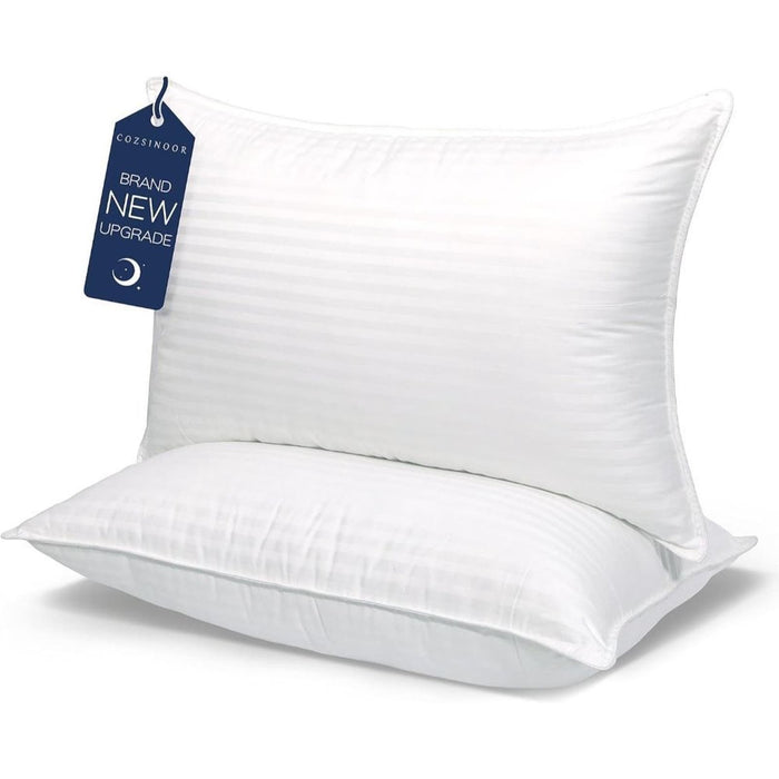 Queen Size Cooling Bed Pillows for Sleeping: Hotel Quality, Set of 2