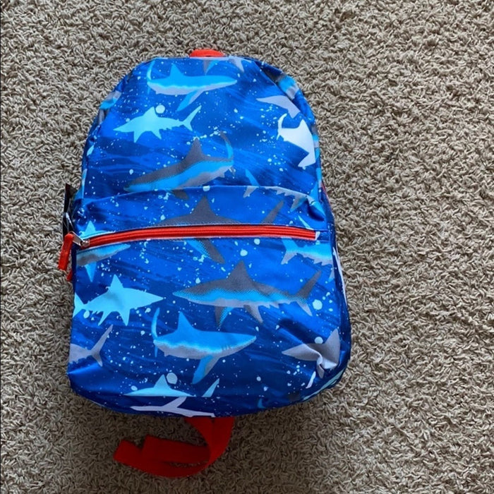 17 Inches Girl's & Boys Printed Shark Characters Backpack(Unisex)