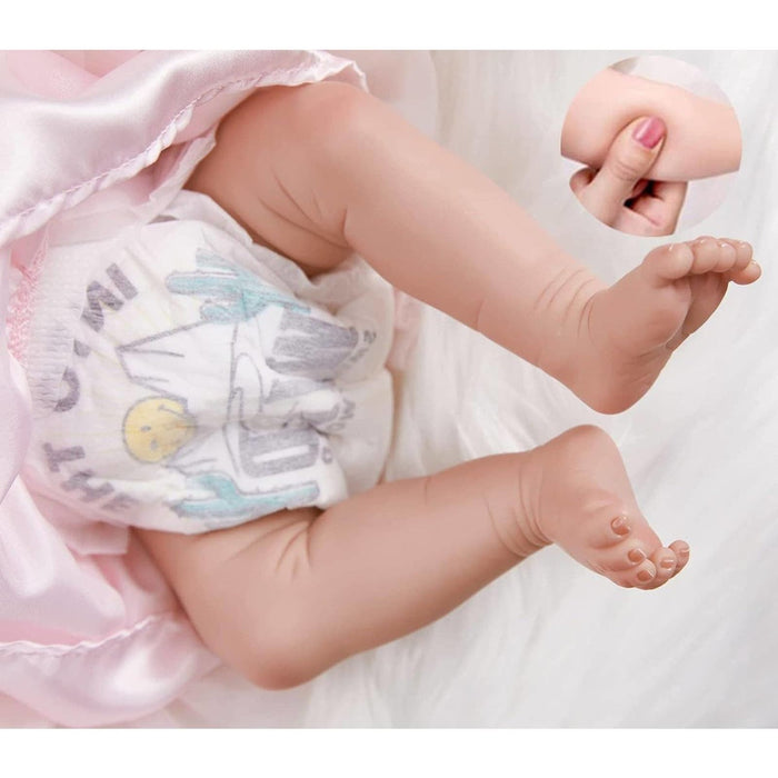 18" Realistic Soft Vinyl Silicon Body Newborn Baby Dolls Girl for 3+ Yea…