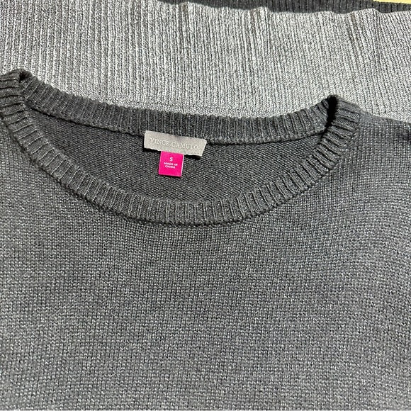 Pre - Loved Vince Camuto Women’s Charcoal & Light Gray Long Sleeve Sweater – Size Small Casual Knit Top | Free & Fast Shipping